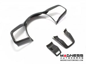 Jaguar F-TYPE Interior Trim - Carbon Fiber - Steering Wheel Trim - R - Flat Bottom Style Wheel - Orange Candy Jaguar F-TYPE Interior Trim - Carbon Fiber - Steering Wheel Trim - R - Flat Bottom Style Wheel - Orange Candy